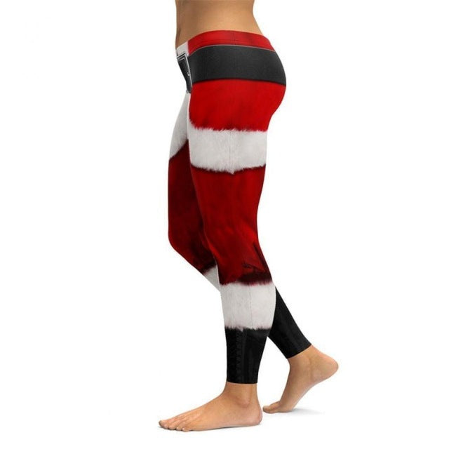 Elastic High Hayoha Pants Waist Merry Put Printing Leggings Christmas Hip Breathable Christmas 2018 Legging