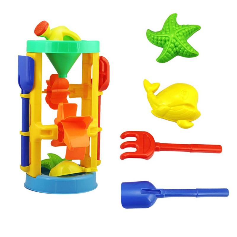 Summer Beach Sand Water Play Toys Kids Seaside Bucket Hourglass Rake Tools Children Dredging Tools Funny Educational Tools