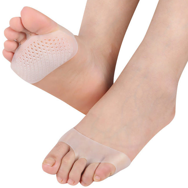 USHINE Silicone Gel Forefoot Pads Breathable Soft Protector Elastic Pain Relief Insole 1 pair