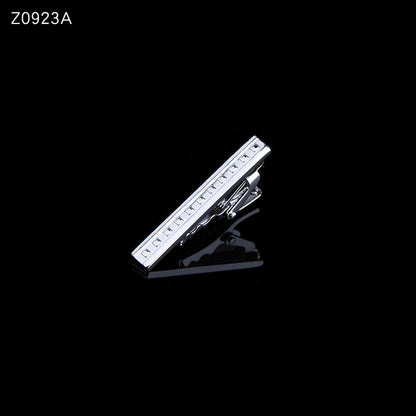 Men's tie clip silver fashion 10 simple short male collar 4cm