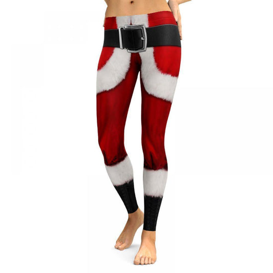Elastic High Hayoha Pants Waist Merry Put Printing Leggings Christmas Hip Breathable Christmas 2018 Legging