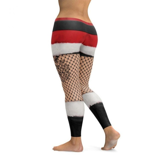 Elastic High Hayoha Pants Waist Merry Put Printing Leggings Christmas Hip Breathable Christmas 2018 Legging