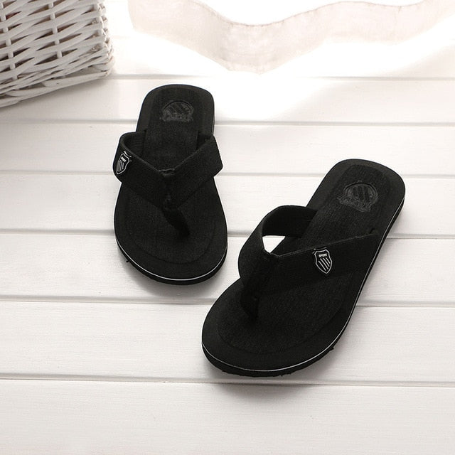 KESMALL New Arrival Summer Men Flip Flops High Quality Beach Sandals Anti-slip Zapatos Hombre Casual Shoes Wholesale A10