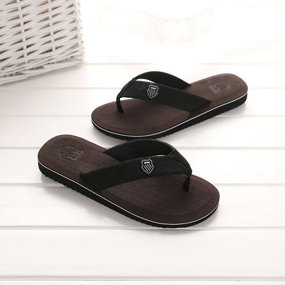 KESMALL New Arrival Summer Men Flip Flops High Quality Beach Sandals Anti-slip Zapatos Hombre Casual Shoes Wholesale A10