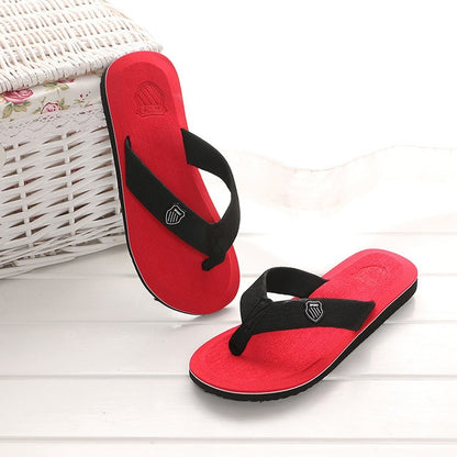 KESMALL New Arrival Summer Men Flip Flops High Quality Beach Sandals Anti-slip Zapatos Hombre Casual Shoes Wholesale A10