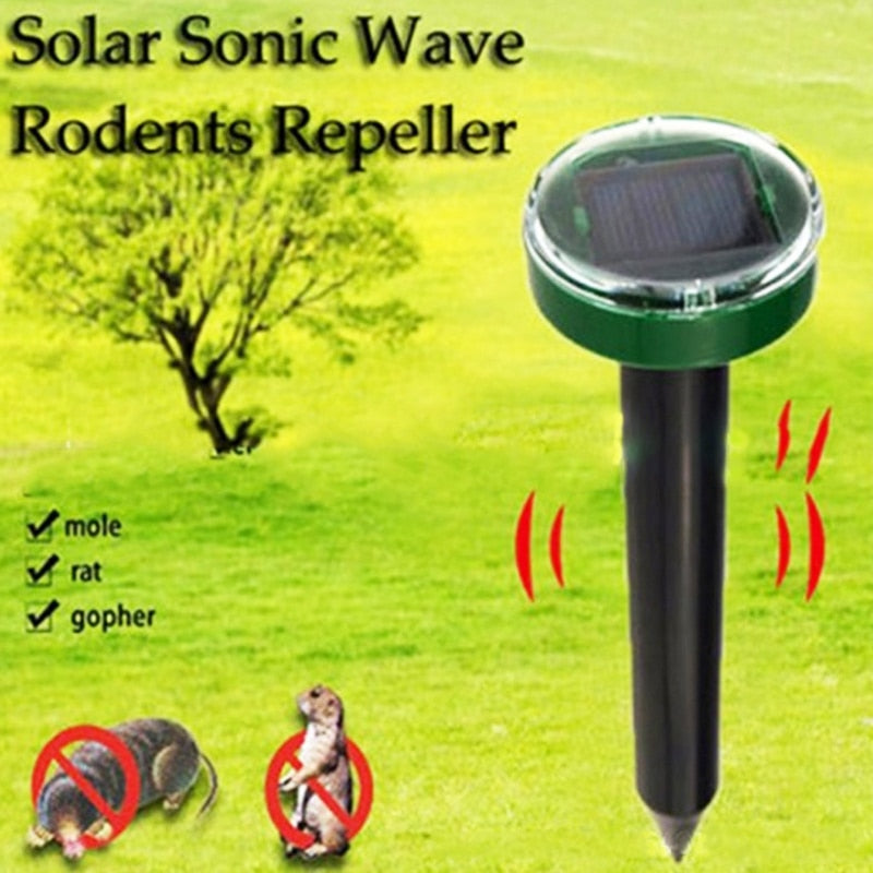 Outdoor Garden Mole Repellent Solar Power Ultrasonic Mole Snake Bird Mosquito Mouse Ultrasonic Pest Repeller Control Garden Yard