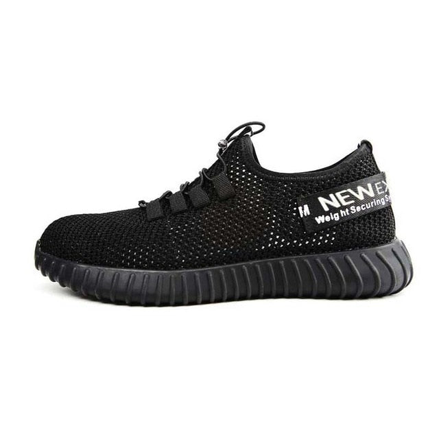 New exhibition breathable safety shoes men's Lightweight summer anti-smashing piercing work sandals Single mesh sneakers 35-46