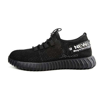 New exhibition breathable safety shoes men's Lightweight summer anti-smashing piercing work sandals Single mesh sneakers 35-46
