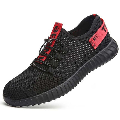 New exhibition breathable safety shoes men's Lightweight summer anti-smashing piercing work sandals Single mesh sneakers 35-46