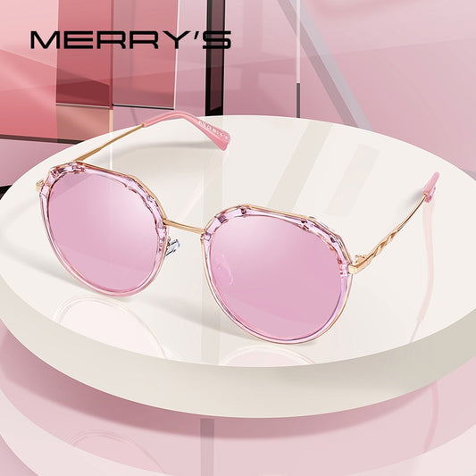 MERRYS DESIGN Women Luxury Brand Oval Polarized Sunglasses Ladies Fashion Trending Pink Sun glasses UV400 Protection S6330