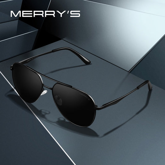 MERRYS DESIGN Men Classic Pilot Sunglasses Aviation Frame HD Polarized Fashion Sun glasses For Driving UV400 Protection S8316N