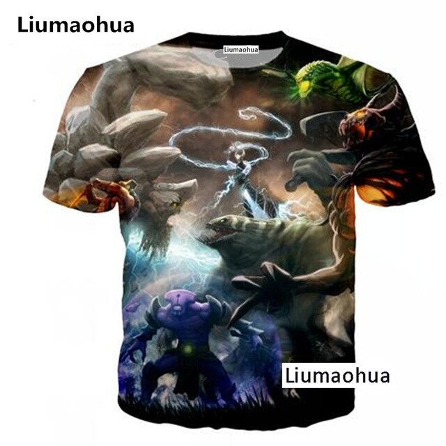 Liumaohua brand Divertente colazione full 3D tshirt stampa hamburger patatine pollo pepite divertenti design estate t-shirt