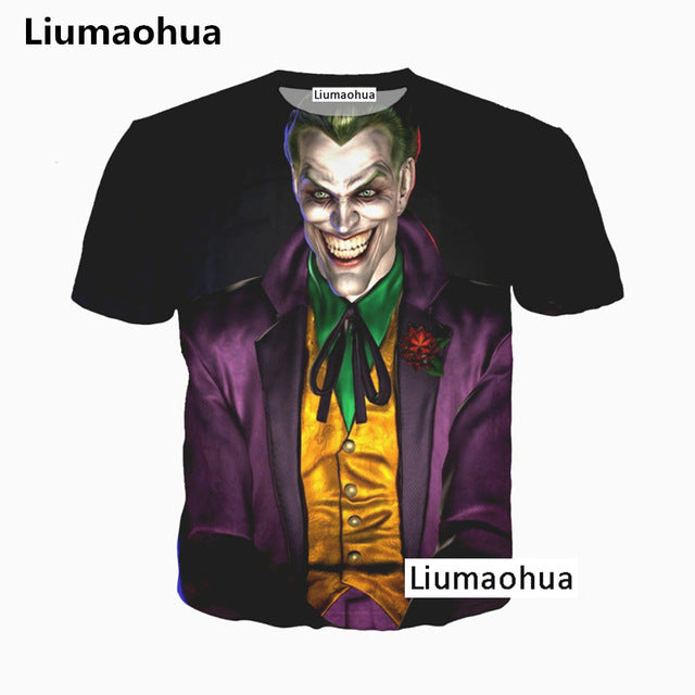 Liumaohua brand Divertente colazione full 3D tshirt stampa hamburger patatine pollo pepite divertenti design estate t-shirt