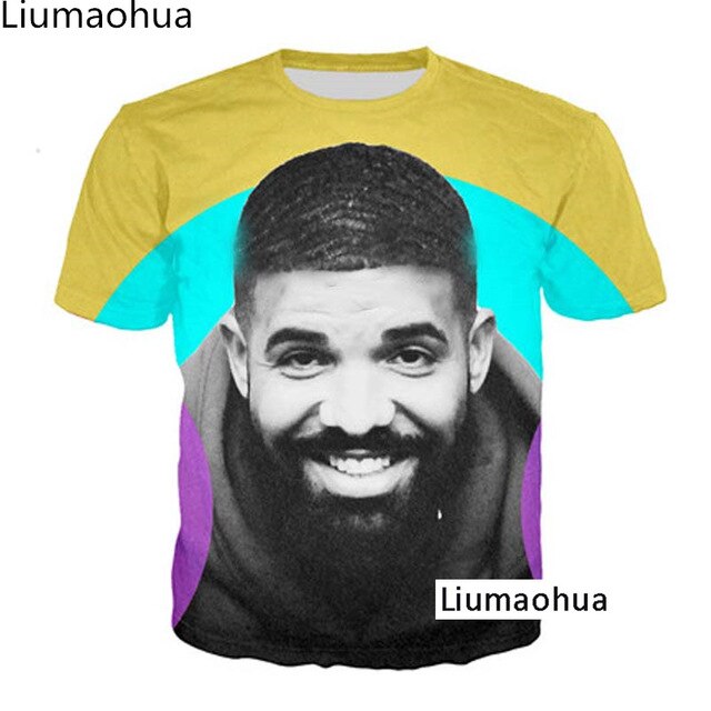 Liumaohua brand Divertente colazione full 3D tshirt stampa hamburger patatine pollo pepite divertenti design estate t-shirt
