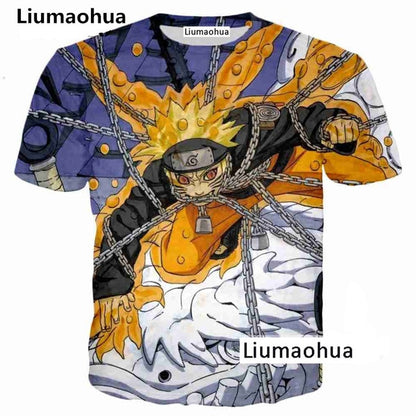 Liumaohua brand Divertente colazione full 3D tshirt stampa hamburger patatine pollo pepite divertenti design estate t-shirt