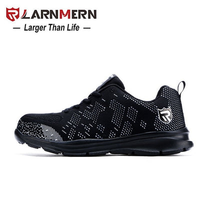 LARNMERN Lightweight Breathable Men Safety Shoes Steel Toe Work Shoes For Men Anti-smashing Construction Sneaker With Reflective