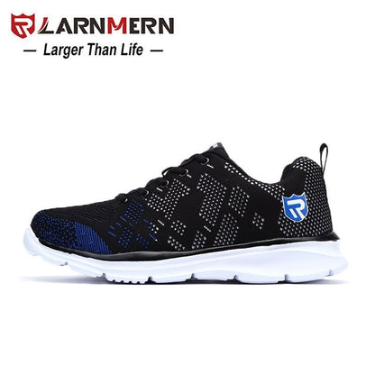 LARNMERN Lightweight Breathable Men Safety Shoes Steel Toe Work Shoes For Men Anti-smashing Construction Sneaker With Reflective
