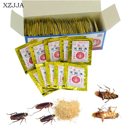 XZJJA 20Packs Effective Killing Cockroach Bait Powder Cockroach Repeller Insect Roach Killer Anti Pest Reject Trap Pest Control